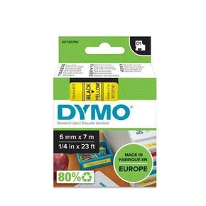 Klebeband, 6 mm x 7 m, DYMO „D1“, gelb-schwarz